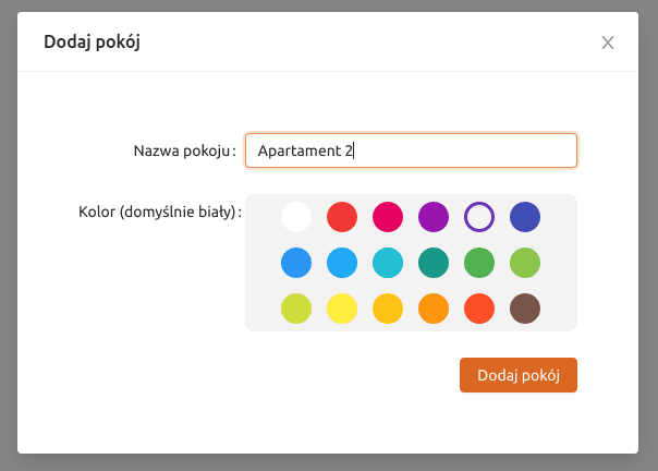 Dodawanie pokoi w aplikacji Juiy Booking