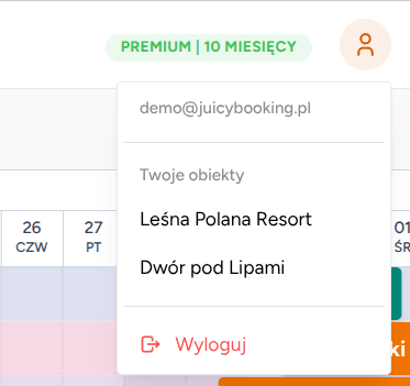 Przełączanie między obiektami