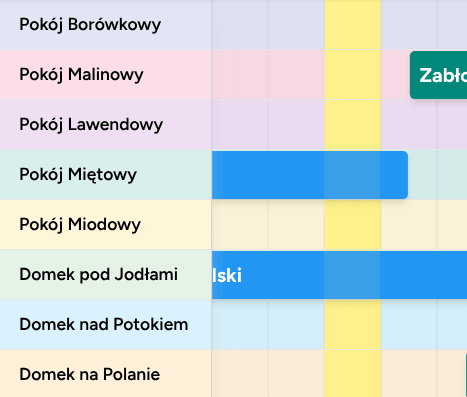 Kolorowe pokoje w grafiku